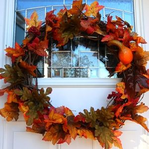 Handmade Fall Wreath Home Decor 18 Inches